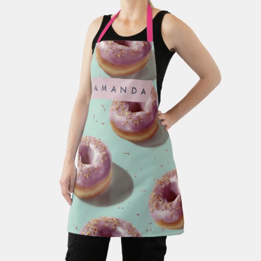 Gepersonaliseerde Schattigee Pasteldonuts & Sprink Schort (Insitu)