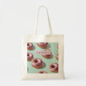 Gepersonaliseerde Schattigee Pasteldonuts & Sprink Tote Bag (Voorkant)