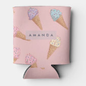 Gepersonaliseerde Schattigee pastelijs Blikjeskoeler (Voorkant)