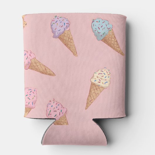 Gepersonaliseerde Schattigee pastelijs Blikjeskoeler (Achterkant)