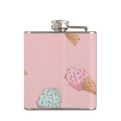 Gepersonaliseerde Schattigee pastelijs Heupfles (Achterkant)