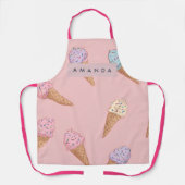 Gepersonaliseerde Schattigee pastelijs Schort (Voorkant)