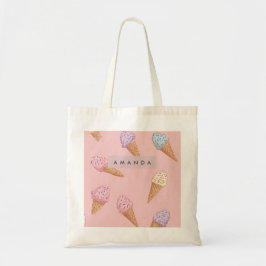 Gepersonaliseerde Schattigee pastelijs Tote Bag