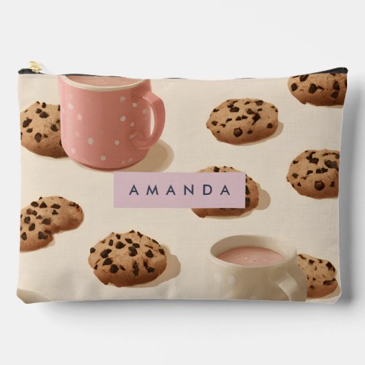 Gepersonaliseerde Schattigee pastelkoekjes en melk Etui (Voorkant)