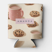 Gepersonaliseerde Schattigee pastelkoekjes & melk Blikjeskoeler (Voorkant)