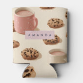 Gepersonaliseerde Schattigee pastelkoekjes & melk Blikjeskoeler (Achterkant)