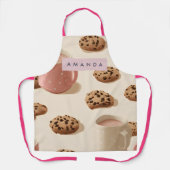 Gepersonaliseerde Schattigee pastelkoekjes & melk Schort (Voorkant)