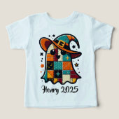 Gepersonaliseerde Schattigee Patchwork Ghost Hallo (Design voorkant)