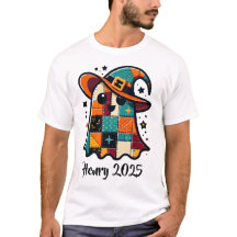 Gepersonaliseerde Schattigee Patchwork Ghost Hallo