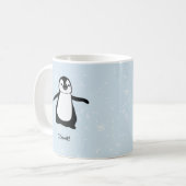 Gepersonaliseerde Schattigee Penguin Winter sneeuw Koffiemok (Voorkant links)