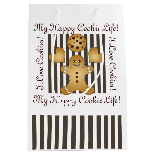 Gepersonaliseerde Schattigee peperkoek Man Cookie  Medium Cadeauzakje (Voorkant)