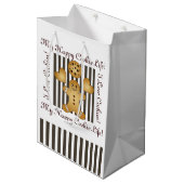 Gepersonaliseerde Schattigee peperkoek Man Cookie  Medium Cadeauzakje (Voorkant Gekanteld)