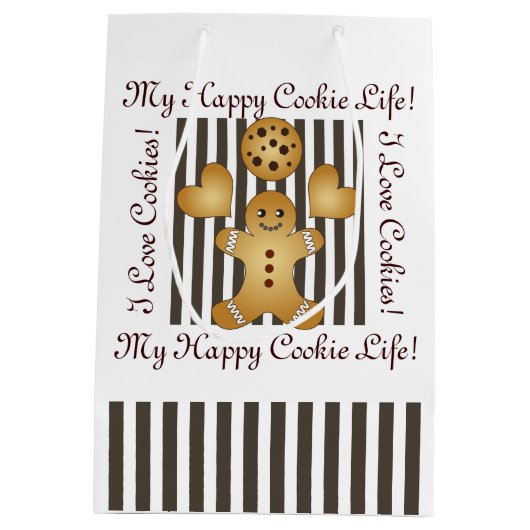 Gepersonaliseerde Schattigee peperkoek Man Cookie Medium Cadeauzakje (Achterkant)