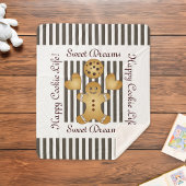 Gepersonaliseerde Schattigee peperkoek Man Cookie  Sherpa Deken