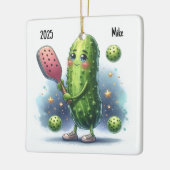 Gepersonaliseerde Schattigee pickleball speler Keramisch Ornament (Links)