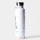 Gepersonaliseerde Schattigee Pinguïn Captain Illus Waterfles (Rechts)
