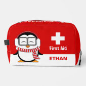 Gepersonaliseerde Schattigee pinguïn EHBO Kit Bag Toilettasje (Voorkant)