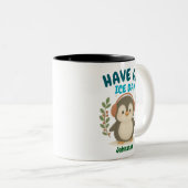 Gepersonaliseerde Schattigee pinguïn Mok - "Heb ee (Voorkant rechts)