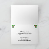 Gepersonaliseerde Schattigee pinguïn op winterdag  Kaart (Binnen)