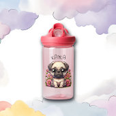Gepersonaliseerde Schattigee Pug Puppy Dog Waterfles