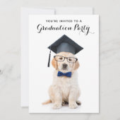 Gepersonaliseerde Schattigee Puppy Dog Afstuderen  Kaart (Voorkant)