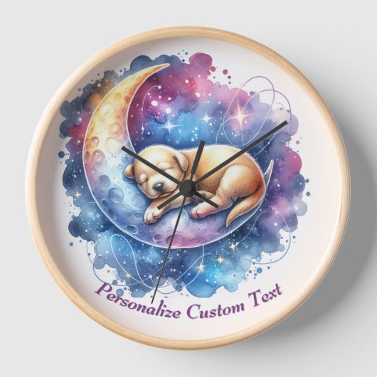 Gepersonaliseerde Schattigee puppy slapen op de ma (Voorkant)