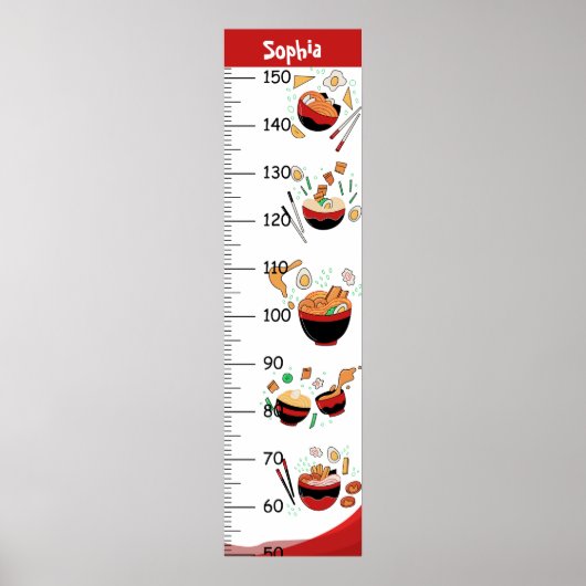 Gepersonaliseerde Schattigee Ramen Groei Grafiek Poster (Voorkant)