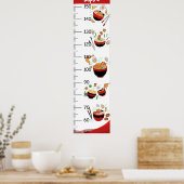 Gepersonaliseerde Schattigee Ramen Groei Grafiek Poster (Keuken)
