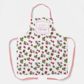 Gepersonaliseerde Schattigee Raspberry Chef Women' Schort (Voorkant)