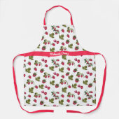 Gepersonaliseerde Schattigee Raspberry Pattern Dam Schort (Voorkant)