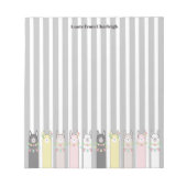 Gepersonaliseerde Schattigee Retro Kleurrijke Lama Notitieblok (Voorkant)