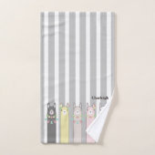 Gepersonaliseerde Schattigee Retro Kleurrijke Llam Bad Handdoek (Handdoek)