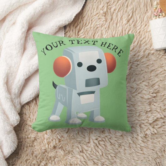 Gepersonaliseerde Schattigee Robot Toaster Puppy D Kussen (Deken)