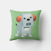 Gepersonaliseerde Schattigee Robot Toaster Puppy D Kussen (Achterkant)