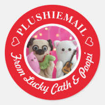 Gepersonaliseerde Schattigee rode stijlvolle fotom