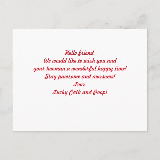 Gepersonaliseerde Schattigee rode stijlvolle harte Briefkaart (Achterkant)