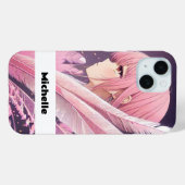 Gepersonaliseerde Schattigee Roze Anime Meisje iPh Case-Mate iPhone Case (Achterkant (horizontaal))
