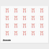 Gepersonaliseerde Schattigee roze balletpointschoe Hart Sticker (Vel)