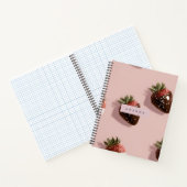 Gepersonaliseerde Schattigee Roze Chocolade-gedoop Notitieboek (Binnen)