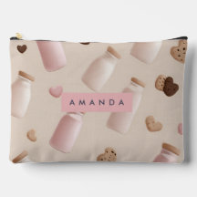 Gepersonaliseerde Schattigee Roze Cookie en Aardbe