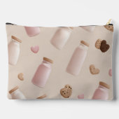 Gepersonaliseerde Schattigee Roze Cookie en Aardbe Etui (Achterkant)