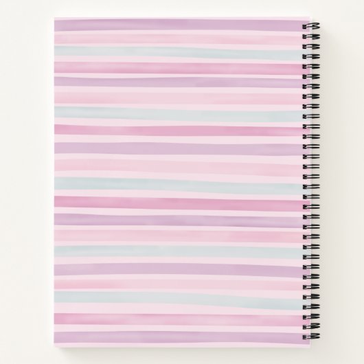 Gepersonaliseerde Schattigee roze cupcake Notitieboek (Achterkant)