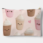 Gepersonaliseerde Schattigee roze Kawaii Coffee Cu Etui (Achterkant)