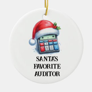Gepersonaliseerde Schattigee Santa's favoriete aud Keramisch Ornament