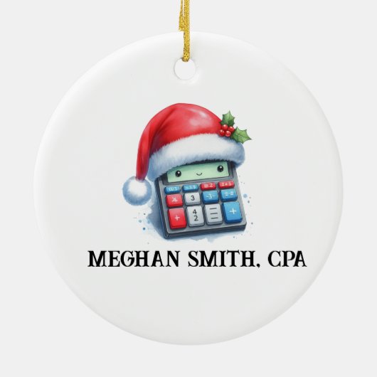 Gepersonaliseerde Schattigee Santa's favoriete aud Keramisch Ornament (Achterkant)