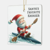 Gepersonaliseerde Schattigee Santa's Favoriete Kay Keramisch Ornament (Links)