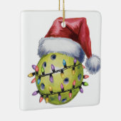 Gepersonaliseerde Schattigee Santa's Favoriete Pic Keramisch Ornament (Rechts)