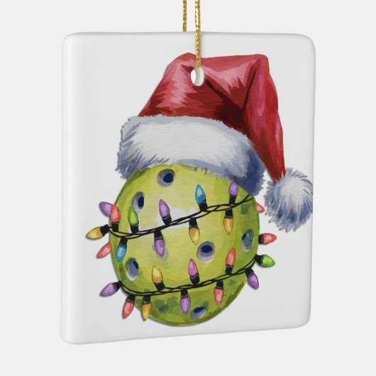 Gepersonaliseerde Schattigee Santa's Favoriete Pic Keramisch Ornament (Rechts)