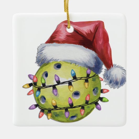 Gepersonaliseerde Schattigee Santa's Favoriete Pic Keramisch Ornament (Voorkant)
