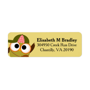 Gepersonaliseerde Schattigee School Uil Student Etiket